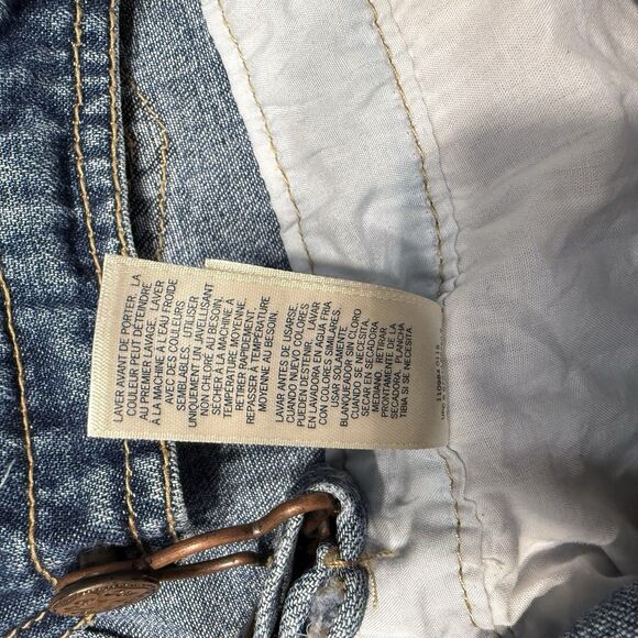 Oshkosh B'gosh 4T Denim Floral Stripe Skirt Tiered Jumper Dress Overall Vestbak - Picture 8 of 9